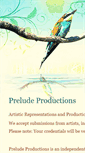 Mobile Screenshot of preludeproductions.com